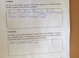Abbildung 4 Fragebogen RoboFIT Schräger Roboter Workshop VS Kindermanngasse