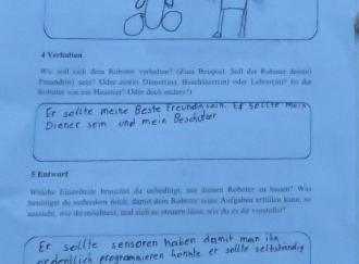 Abbildung 6 Fragebogen RoboFIT Schräger Roboter Workshop Laaerberg Gymnasium