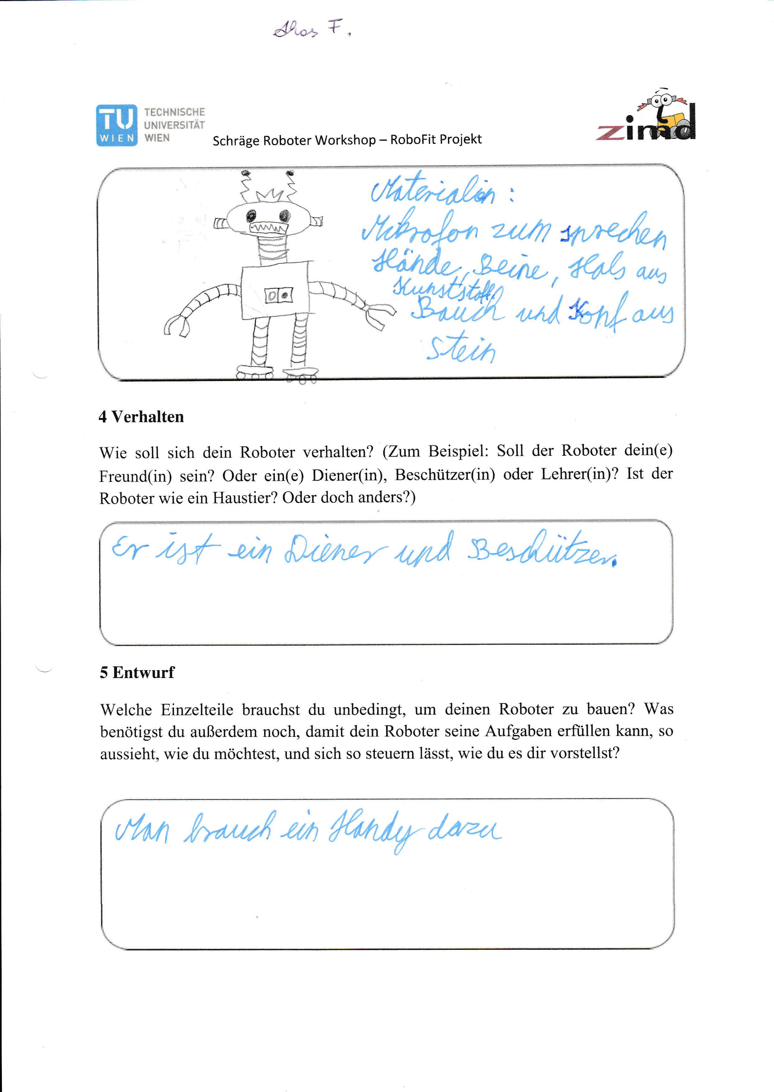 Fragebogen RoboFIT Schräger Roboter Workshop Albertus Magnus Gymnasium